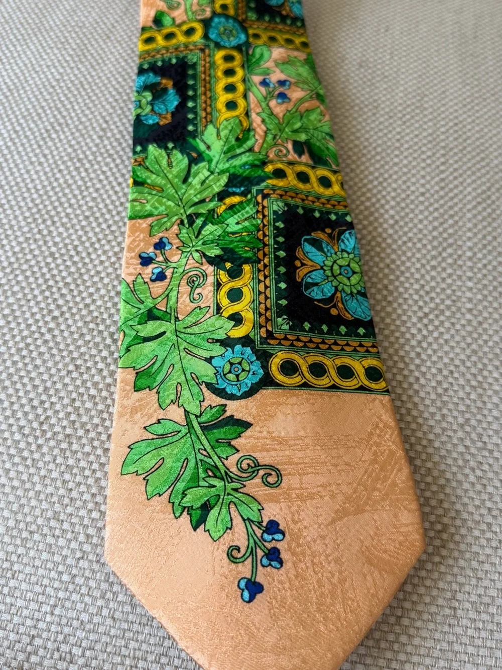 Rush Limbaugh Patchwork Melon Silk Tie